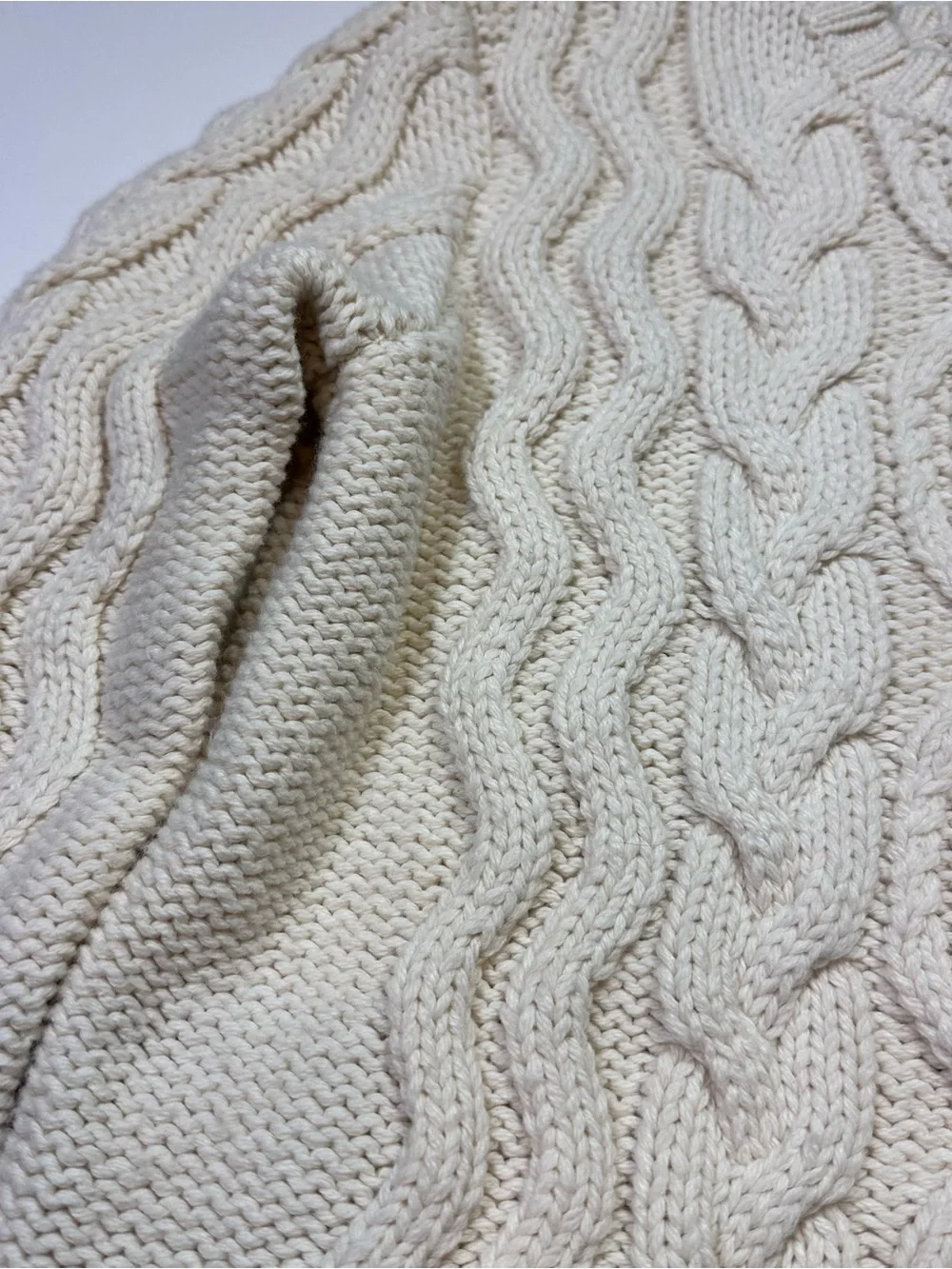 NWOT Gap Kids Fisherman Cable Knit Sweater Cotton Wool Blend Kids Size M 6-8